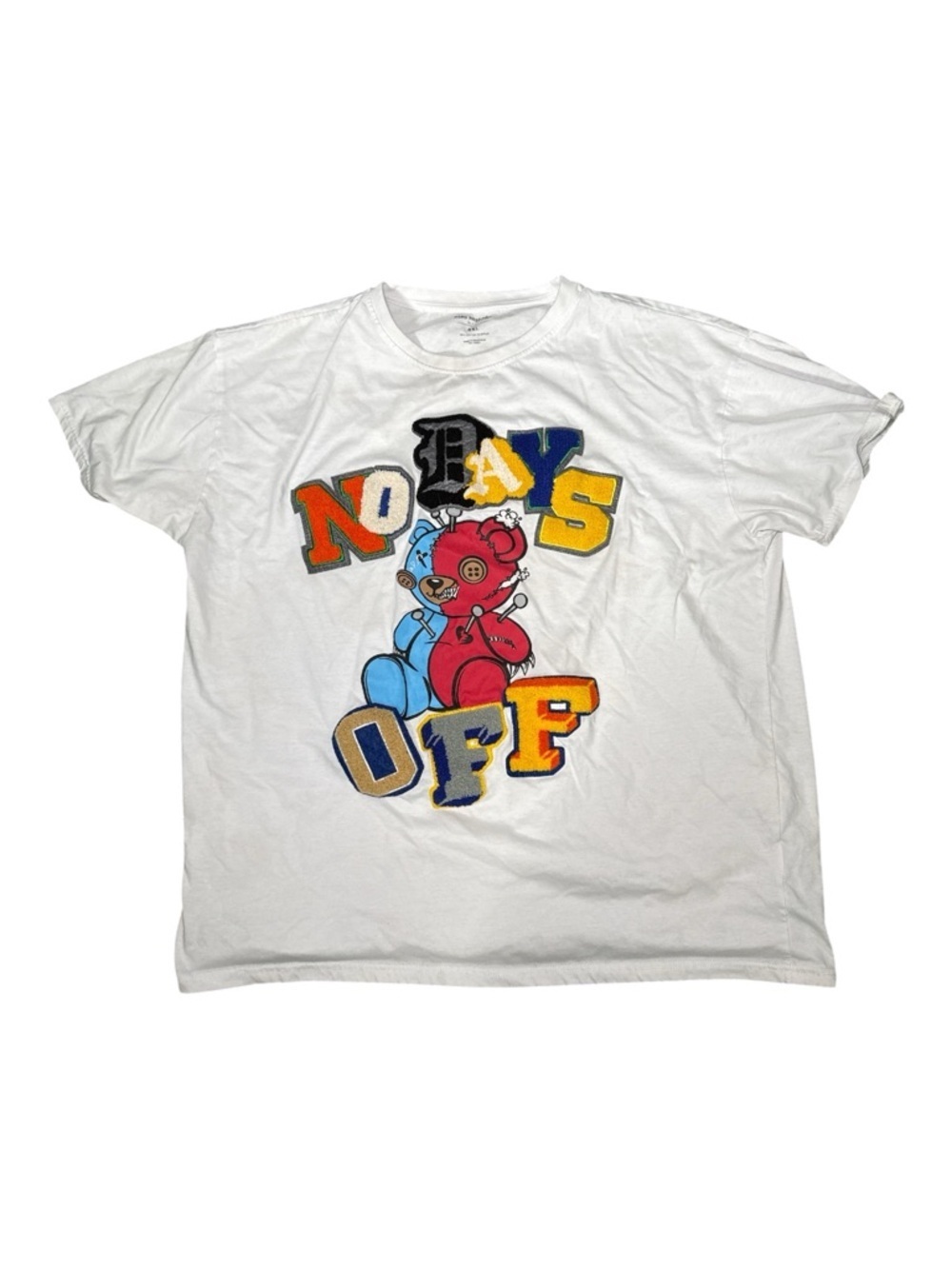 Road Narrows NYC "No Days Off" Streetwear Urban Teddy Bear T-shirt 4XL